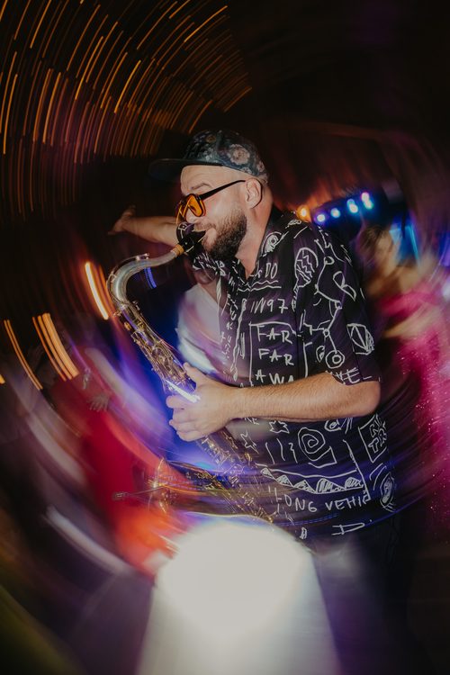 Saxofonista Pohoda Live v akcii